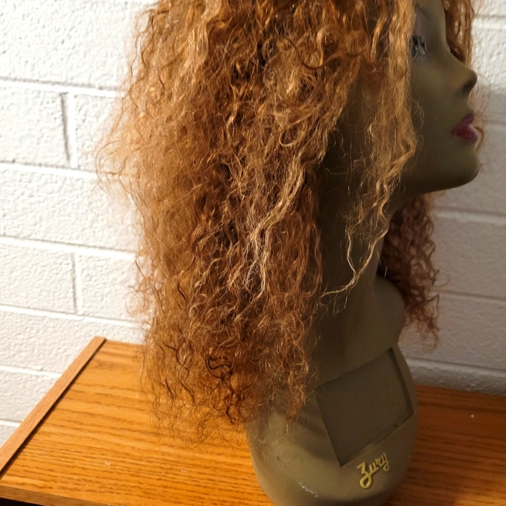 New never worn Lace front human hair curly wig